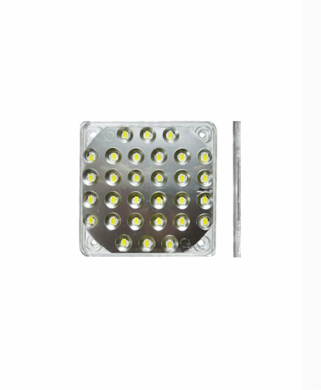 LUZ PLANA 4 30 LED 12V CUADRADO 10X10CM BLANCOS"