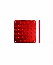 LUZ PLANA 4 30 LED 12V CUADRADO 10X10CM ROJO=436M"