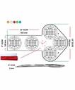 FLECHA PREVENTIVA 12V 150 LED AMBAR + REFLEJANTE CON CONEXIONES
