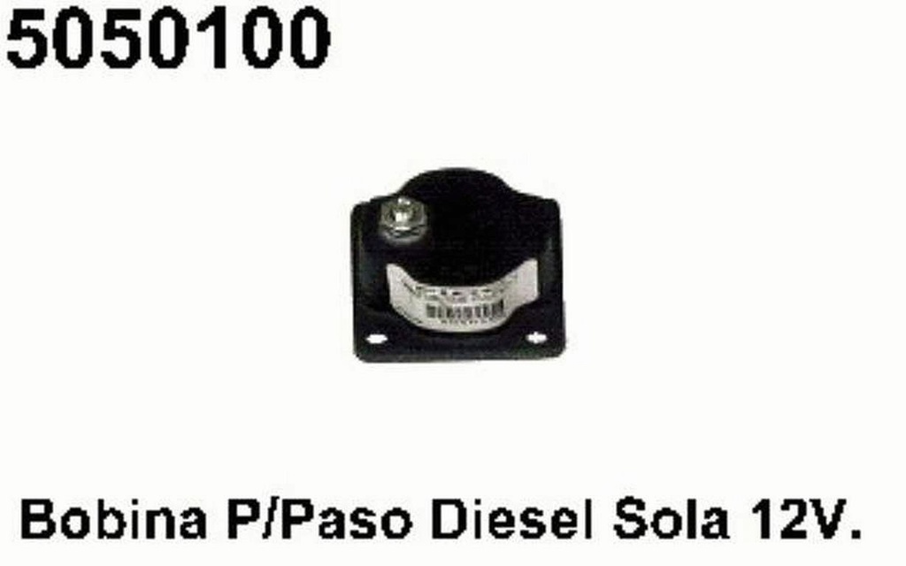 BOBINA PASO DIESEL SOLA 12V. NEGRA=5050115=5050114