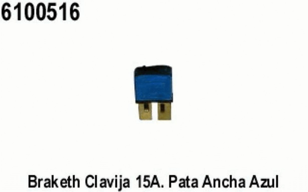 BRAKET  15A. CLAVIJA  PATA ANCHA AZUL. ******