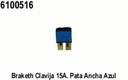 BRAKET  15A. CLAVIJA  PATA ANCHA AZUL. ******