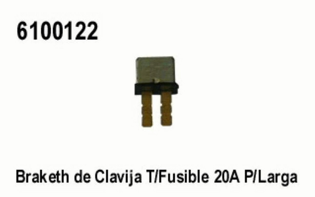 BRAKET  20A. CLAVIJA FUSIBLE PATA LARGA  =6100121=6100120  .