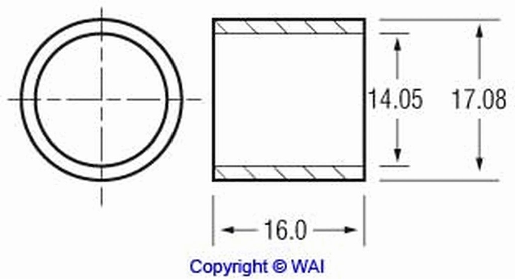 BUJE DELCO 28MT CAMPANA 14MM ID X 17MM OD X 16L