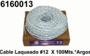 CABLE LAQUEADO #12 POR (100) MTS. ROLLO *CDC*