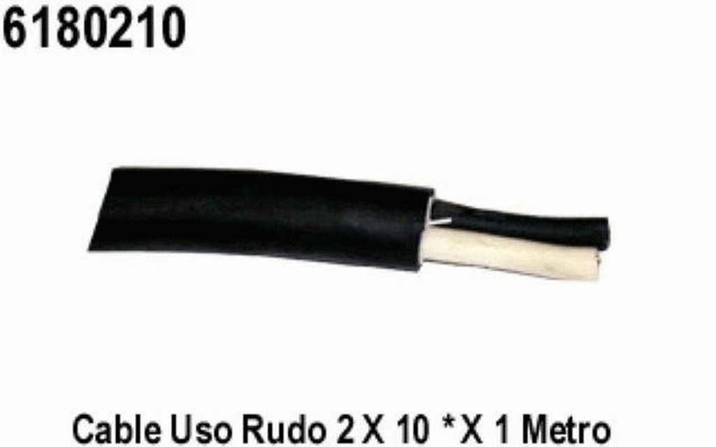 CABLE USO RUDO 2X10 POR (1) METRO
