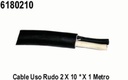 CABLE USO RUDO 2X10 POR (1) METRO