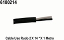 CABLE USO RUDO 2X14 POR (1) METRO=6180215=6180215G25