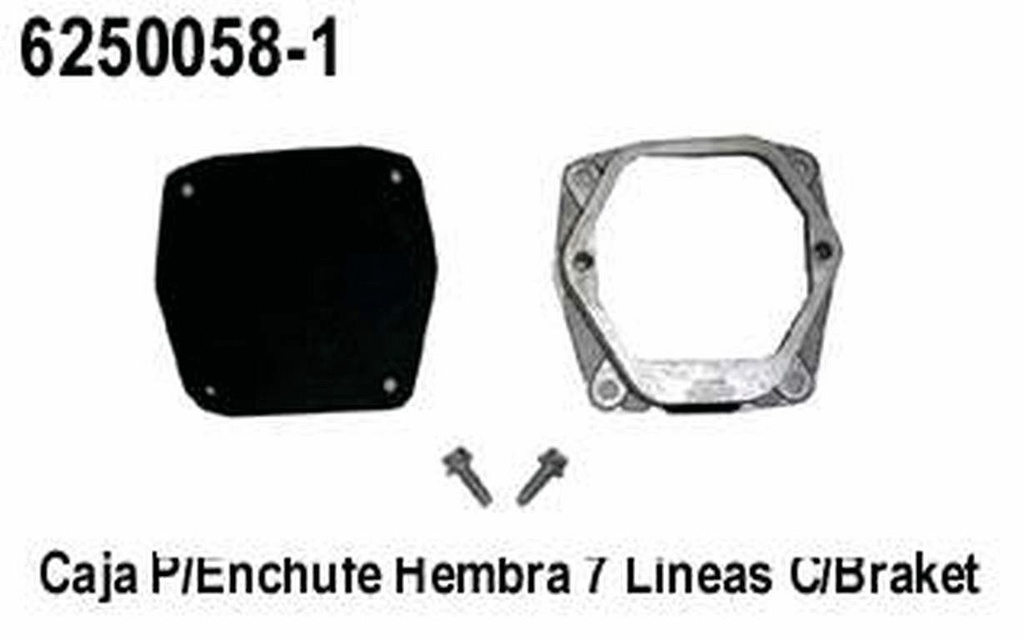 CAJA PARA ENCHUFE HEMBRA 7L C/BRAKET PHILLIPS PROFUNDIDAD 1