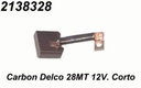 CARBON DELCO 28MT 12V CORTO ( - ) CON ROSCA M4 X 0.7