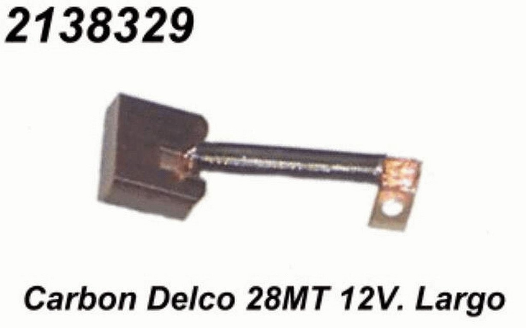 CARBON DELCO 28MT 12V LARGO ( + )  AGUJERO 4.5MM