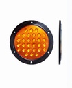 LUZ PLANA 4 30 LED AMBAR REDONDO 12V ===44-2=44+"