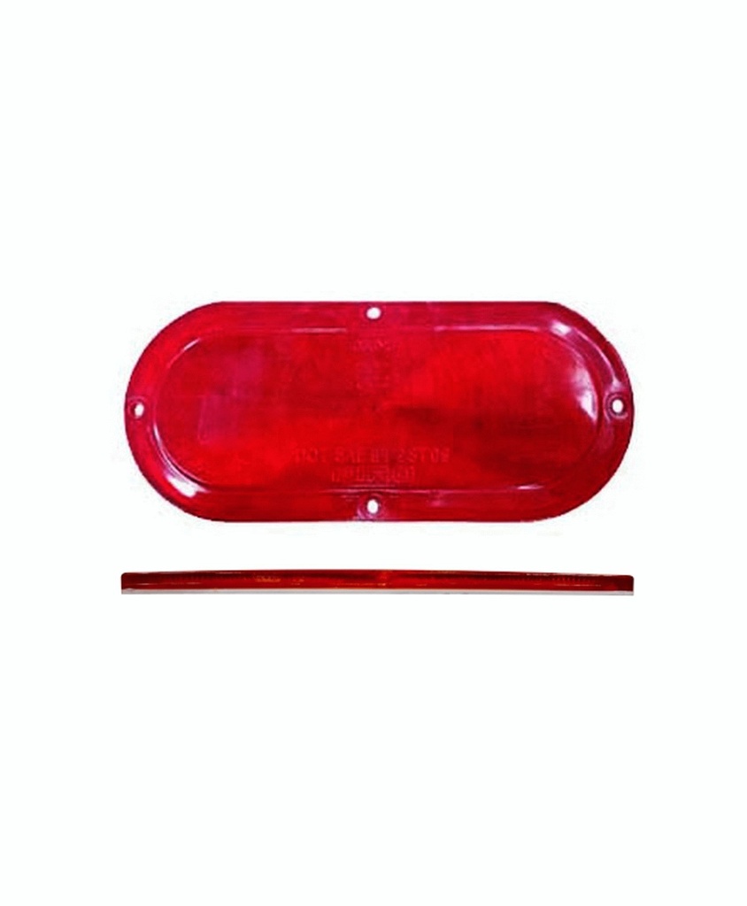 LUZ PLANA 6 12V 36 LED ROJO OVALADO  66+=66M=66WP=66K=66KK"