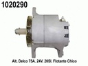 ALTERNADOR 24V 45A 20SI delco FLOTANTE CHICO=1020324=1020318=10203