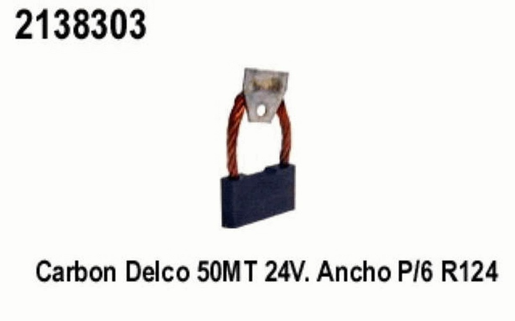 CARBON DELCO 50MT 24V-32V ANCHO 38MM ALTO 8MM P/6     R124