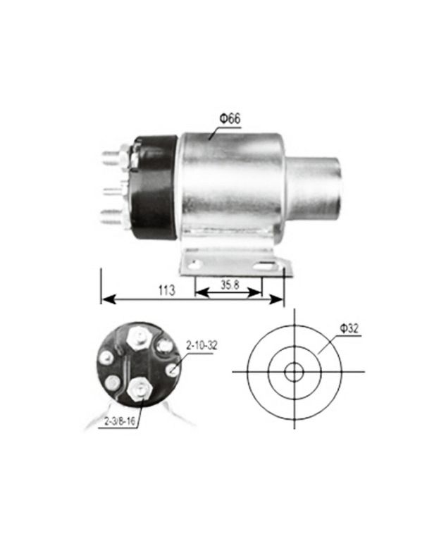 SOLENOIDE DELCO 30MT 35MT 12V 4T GMC PERKINS