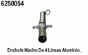 ENCHUFE O CONECTOR 4 LINEAS MACHO ALUMINIO
