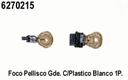 FOCO 3156 12V 27W 1 POLO CRISTAL BLANCO TIPO PELLIZCO