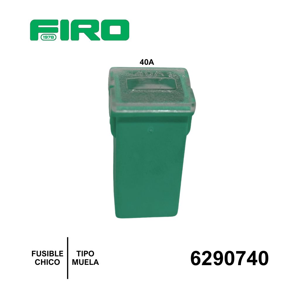 FUSIBLE TIPO MUELA CHICO 40A. VERDE        .