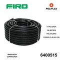 MANGUERA CORRUGADA 1/4  100 MTS NEGRA POLIFLEX