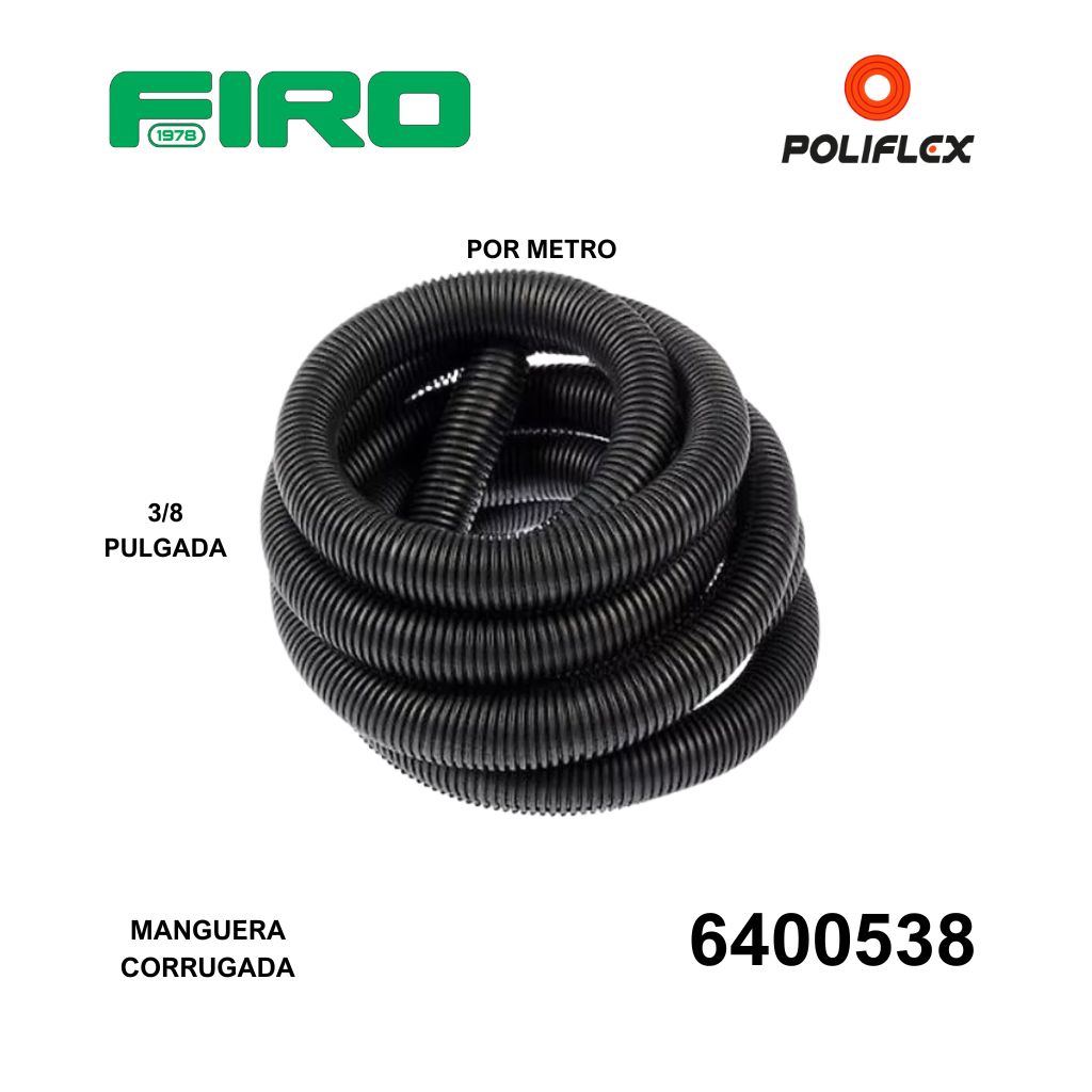 MANGUERA CORRUGADA 3/8 POR 1 METRO NEGRA=6400539