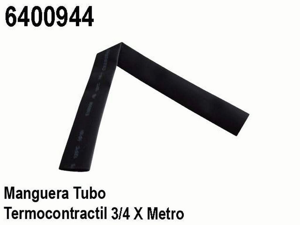 MANGUERA TUBO TERMOCONTRACTIL 19.05MM=3/4 NEGRO 1 METRO