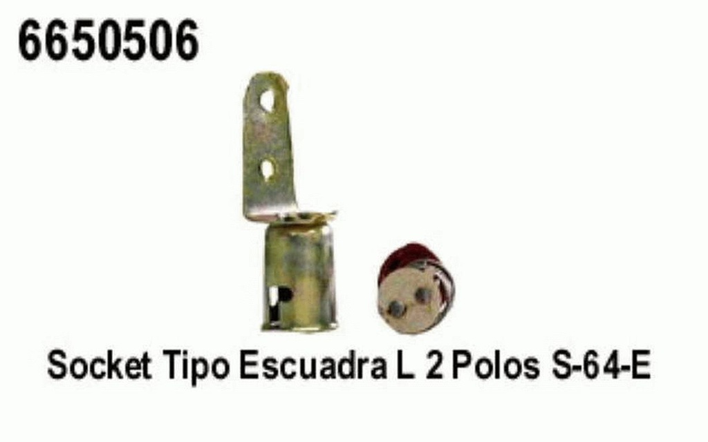 SOQUET TIPO ESCUADRA L 2 POLOS    S-64-E