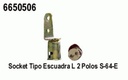 SOQUET TIPO ESCUADRA L 2 POLOS    S-64-E