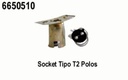 SOQUET TIPO T 2 POLOS                  .