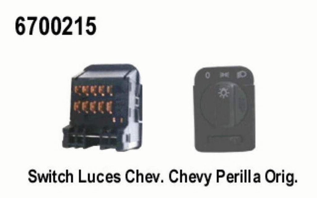 SWITCH INTERRUPTOR LUCES CHEVY PERILLA ORIG C/REOSTA
