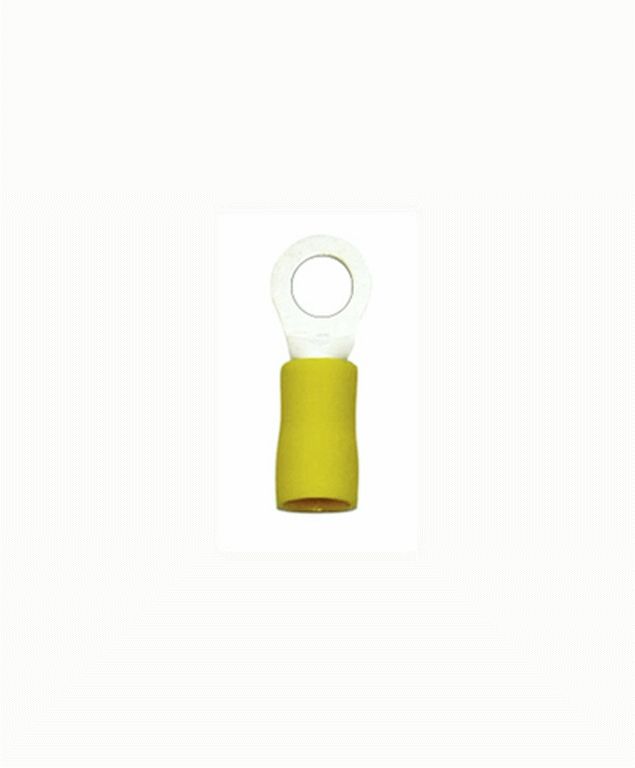 TERMINAL DE OJO AMARILLA 3/16"  10-12 AWG BOLSA DE 100 PZS