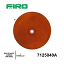 REFLEJANTE REDONDO 3" AMBAR S/BISEL 1 TORNILLO