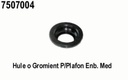 GROMMET HULE PVC REDONDO P/LAMPARA DE 2 1/2" NEGRO