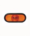 PLAFON EMBUTIDO OVALADO 6" 12V AMBAR BASE HULE BOLA =a
