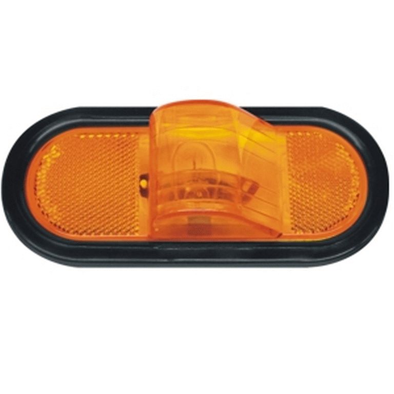 PLAFON EMBUTIDO OVALADO 6" 12V AMBAR BOLA INCLINADA C/GROMMET