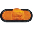 PLAFON EMBUTIDO OVALADO 6" 12V AMBAR BOLA INCLINADA C/GROMMET