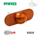 PLAFON EMBUTIDO OVALADO 6" 12V AMBAR BOLA REPUESTO CONECT.MACHO