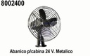VENTILADOR CABINA 24V 6" METALICO  CROMADO