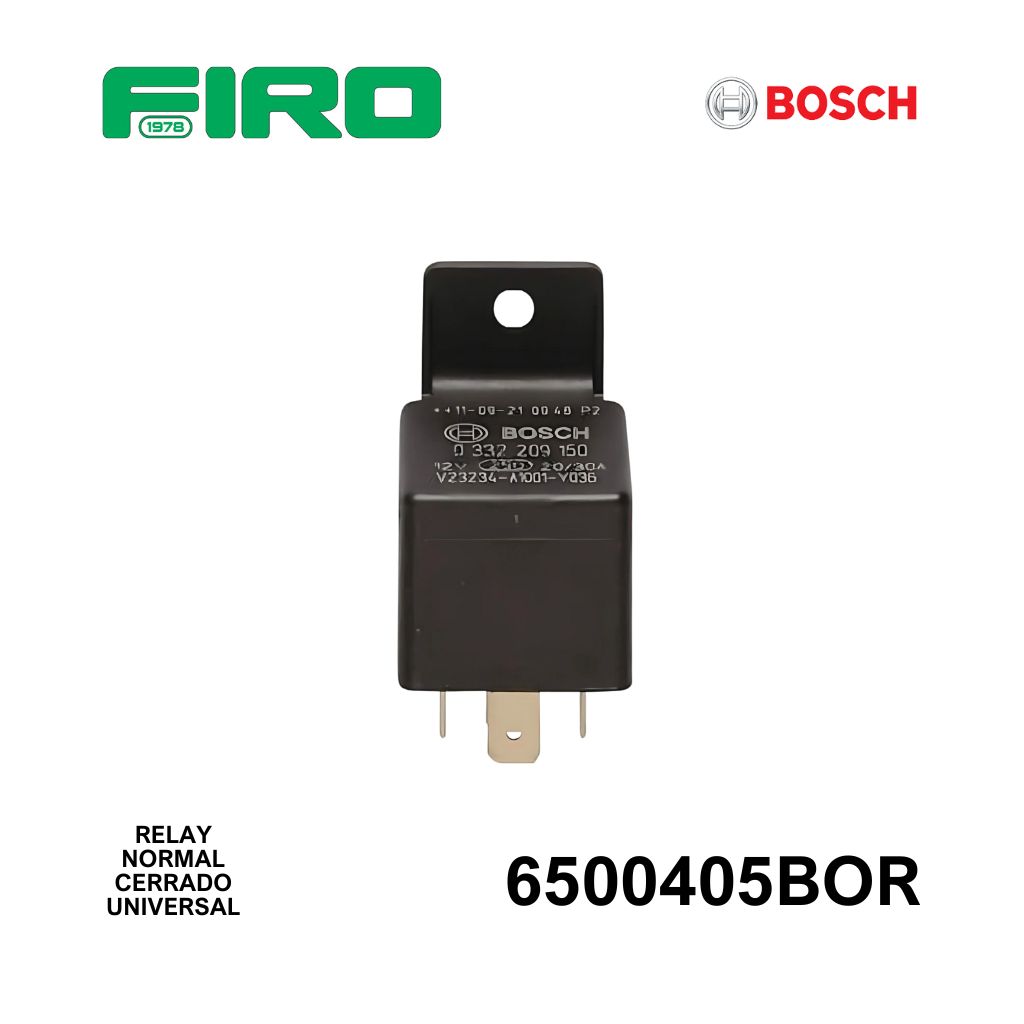 RELAY 12V 5T 20/30A (NC) NORMAL CERRADO BOSCH UNIVERSAL
