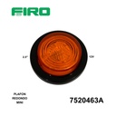 PLAFON REDONDO 2.5" AMBAR 12V. GROMMET/HULE INCANDECENTE CONECTOR