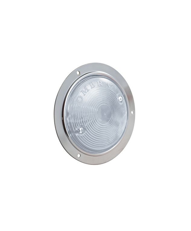 PLAFON EMBUTIDO 4" BLANCO 2 TORNILLOS BISEL CROMADO******