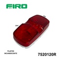 PLAFON 2X4" 12V ROJO INCANDECENTE CON DIFUSOR HELLA=1021