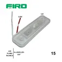#15 LUZ PLANA 1X4" 12V 0.5W 6 LED BLANCO RECTANGULAR
