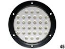 #45 LUZ PLANA 4" 12V 30 LED BLANCO REDONDO 45+/45-2/45M