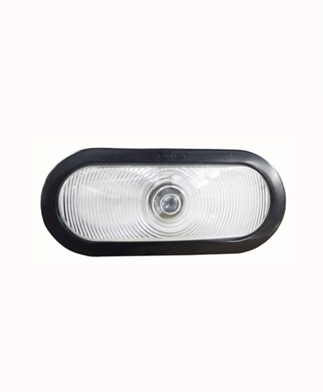 PLAFON EMBUTIDO OVALADO 6" 12V BLANCO C/GROMMET Y CONECTOR