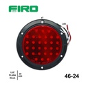 LUZ PLANA 4" 30 REDONDA ROJO (24V) 30 LED=46M