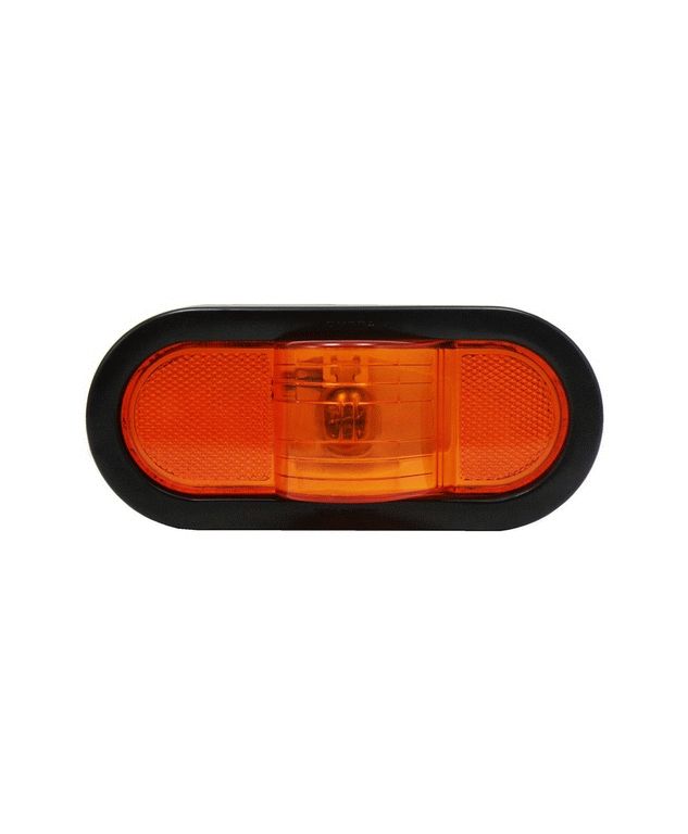 PLAFON EMBUTIDO OVALADO 6" 12V AMBAR BOLA INCLINADA C/GROMMET