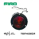 PLAFON REDONDO 2.5" ROJO 12V. CANDADO NEGRO INCANDECENTE