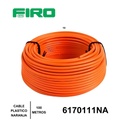 CABLE PLASTICO # 10 POR (100) MTS. ROLLO NARANJA  AWG