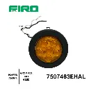 PLAFON REDONDO 2.5" AMBAR 12V. GROMMET/HULE 6 LED 12/24V